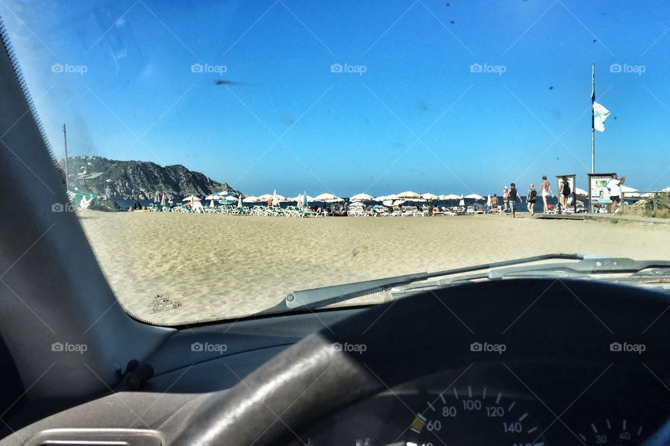 Parking up at the beach