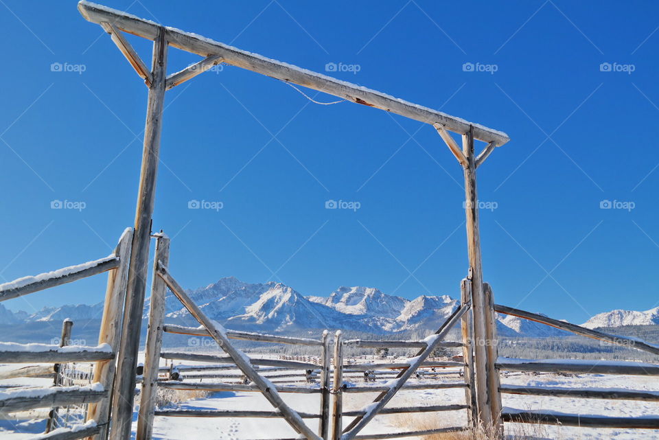 Sky, No Person, Wood, Snow, Winter