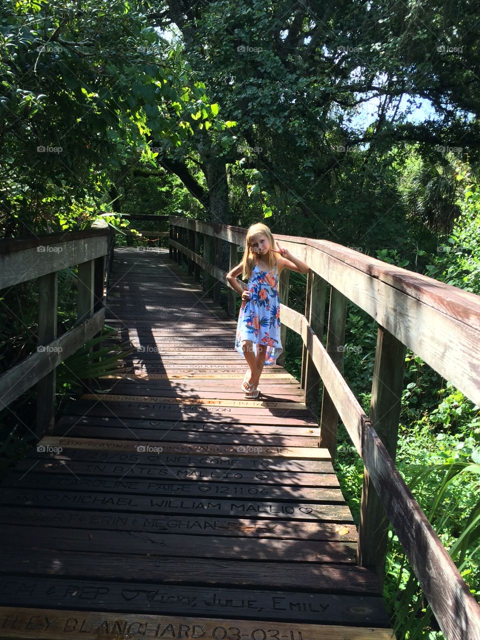 little girl showing her approval foe the nature walk