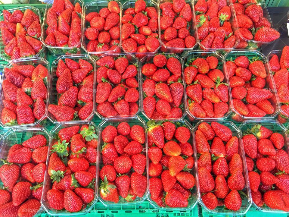 Juicy red strawberries for sale