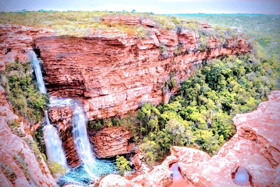 the waterfall in Brazil call it "Ferro Doido" in Chapada Diamantina the must beautiful places in the world