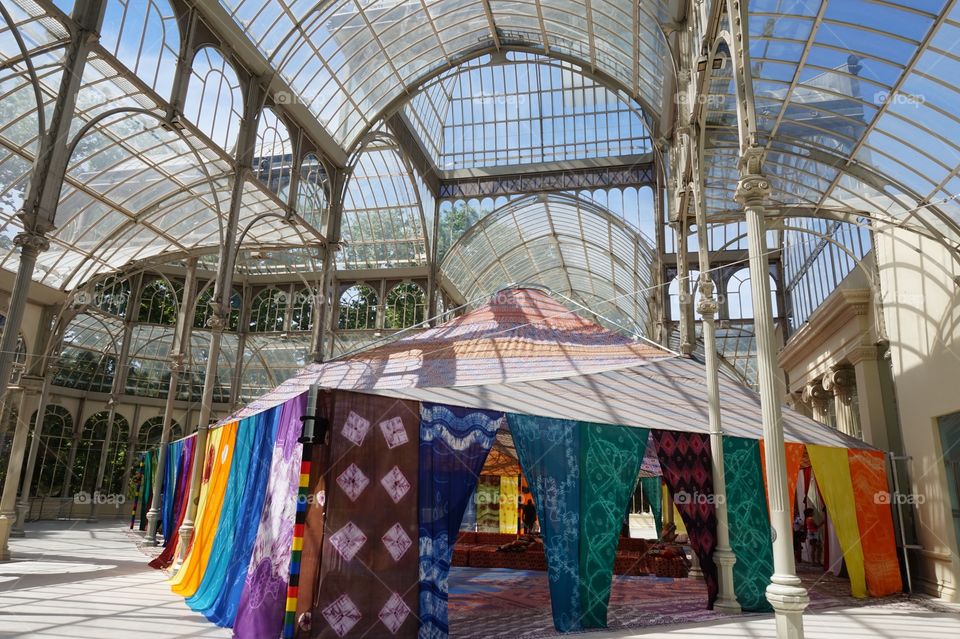 The Crystal Palace (Palacio de Cristal) in Retiro Park, Madrid