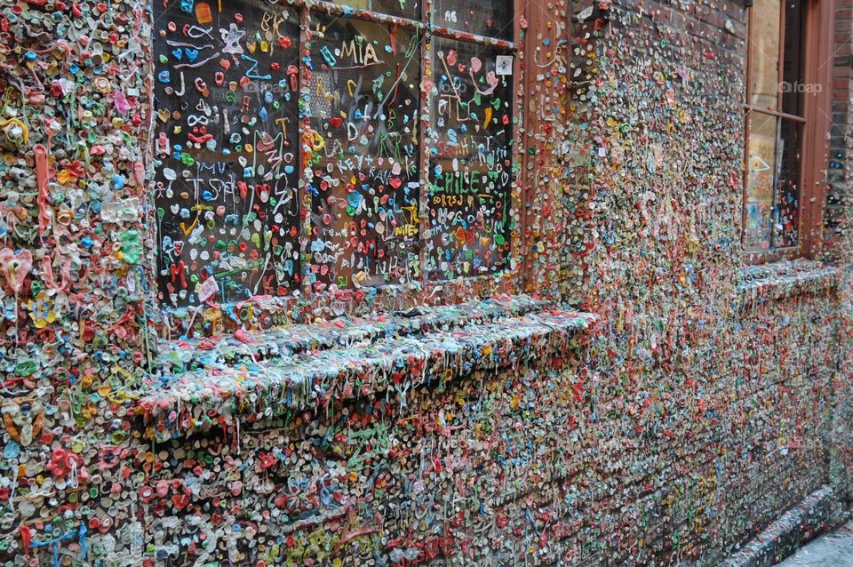 Seattle Gum Wall. Gum Wall in Seattle