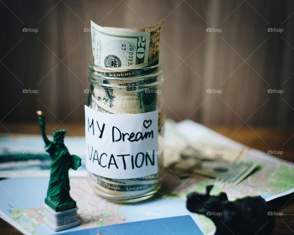 dream vacation money jar