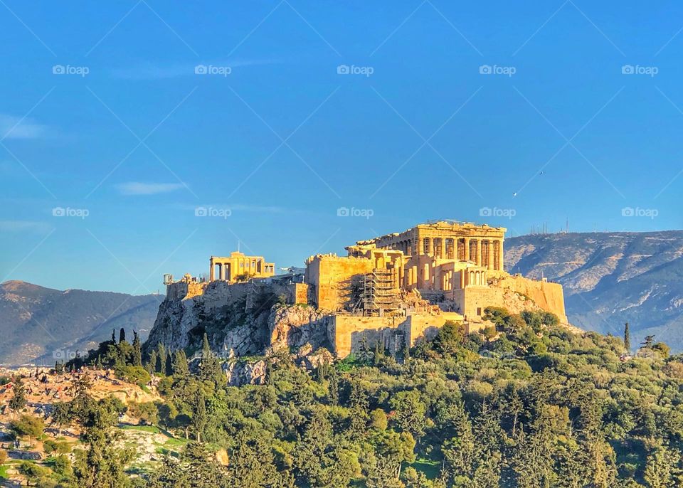 Acropolis, Parthenon, historical site in Athens, city, Greece