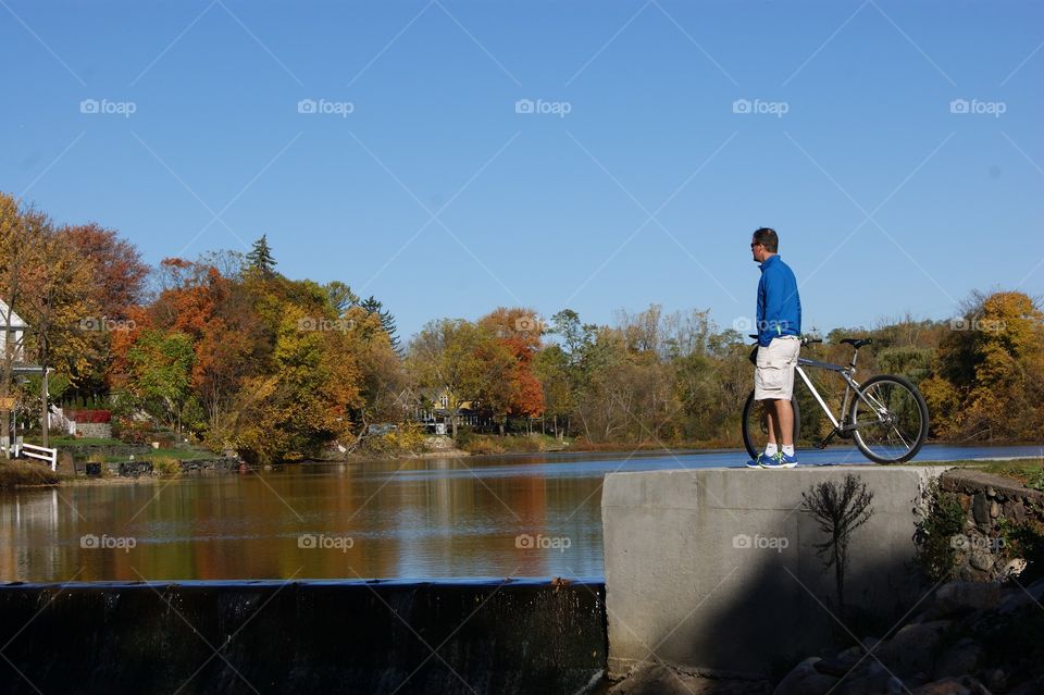 Stopping to enjoy the beauty of fall