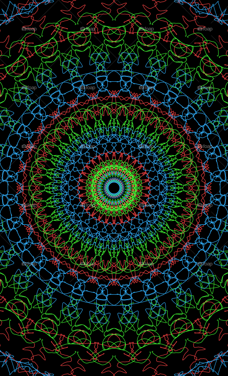 Abstract fractal art spiral circle