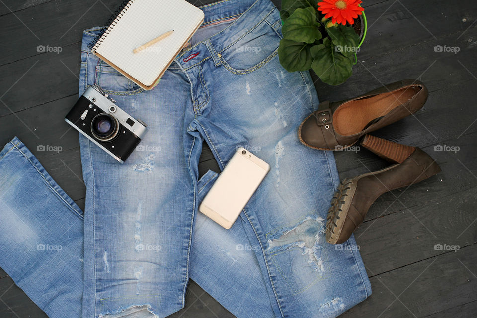 Fashion details, jeans, camera, flower, indoor flower, shoes, women's shoes, high heels shoes, phone, gadget, fashion, style, clothes, shoes, image, stylish image, notebook, pen, cosmetics, makeup, powder, Cream, nail polish, nail polish, bag, ladies bag, suitcase, retro, life style, still life, headphones, perfume, candy, candy on stick, candy in the form of heart, heart, teenager