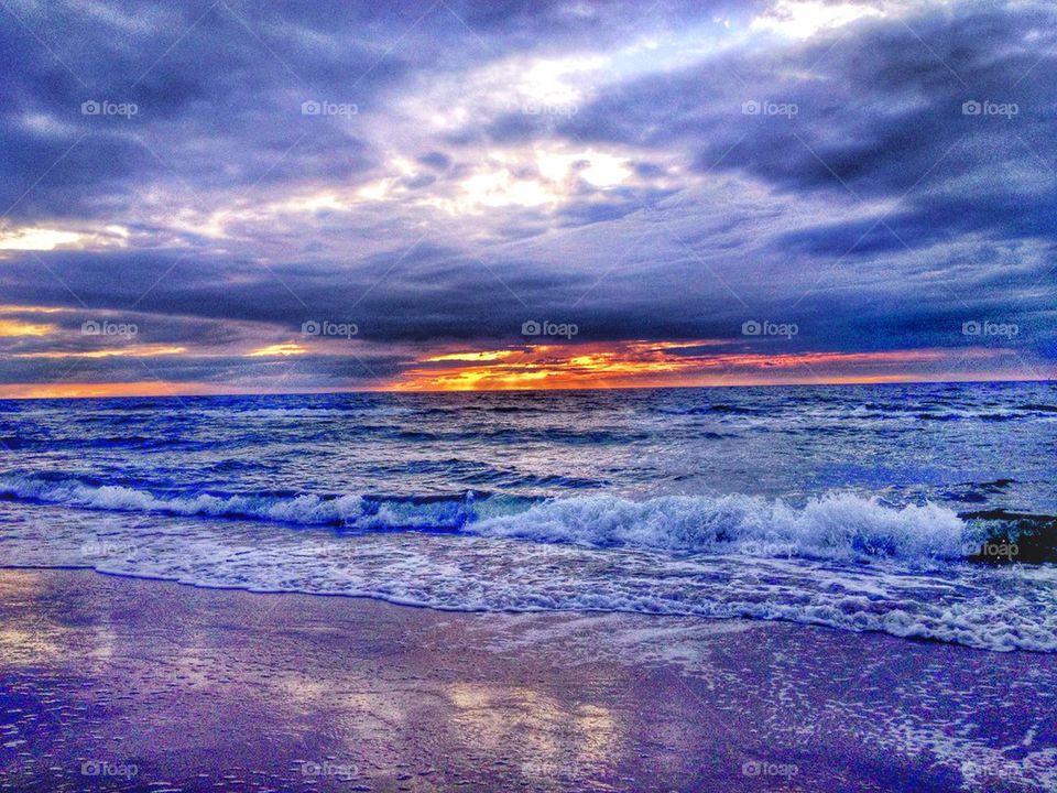 Sunset view at beach