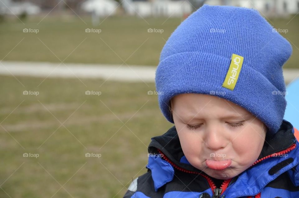 Boy in blue