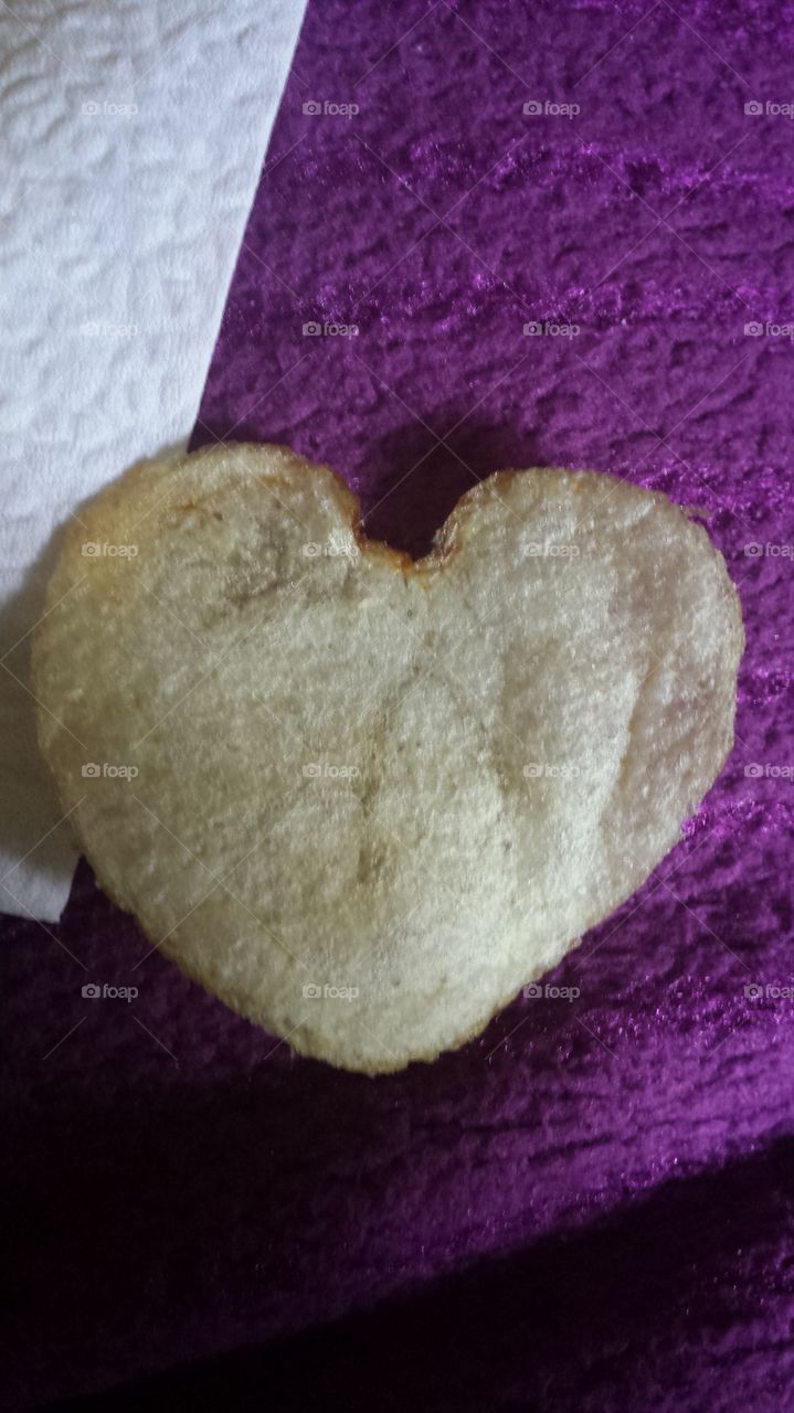 Heart Shaped Potato chip. I found a heart shaped potato chip in my bag of chips someone loves me