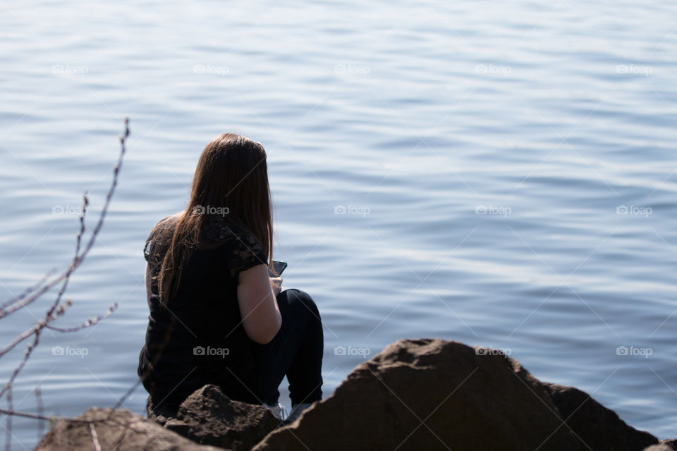 Girl on the coast