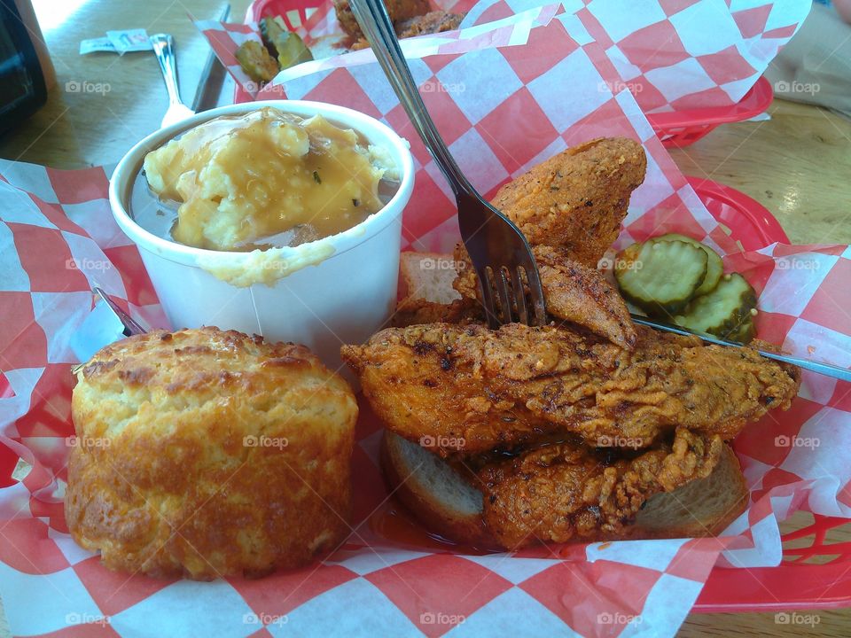 Son of A Biscuit . Spicy Fried Chicken Date