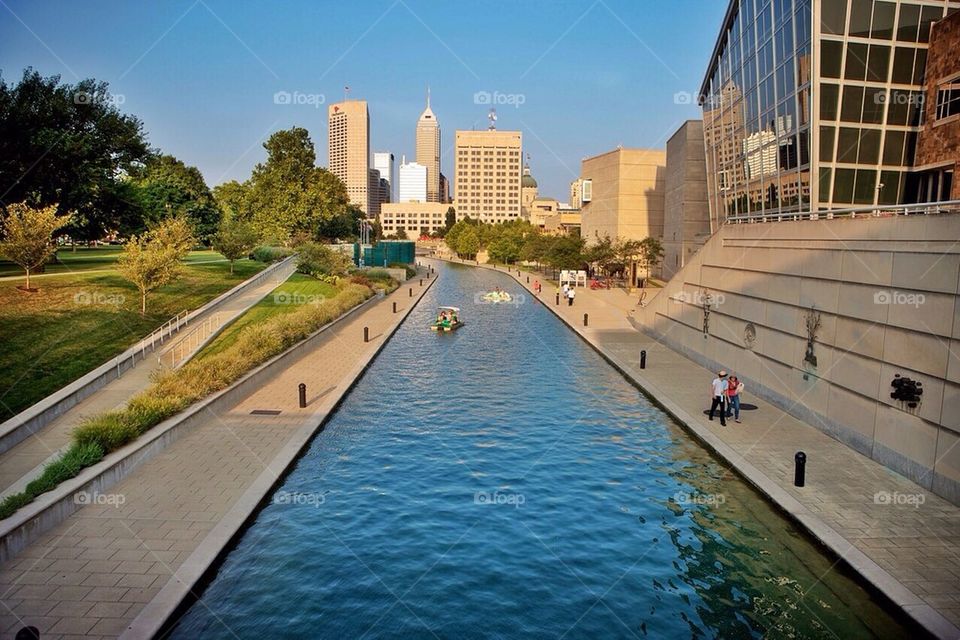 The canal in downtown Indianapolis Indiana