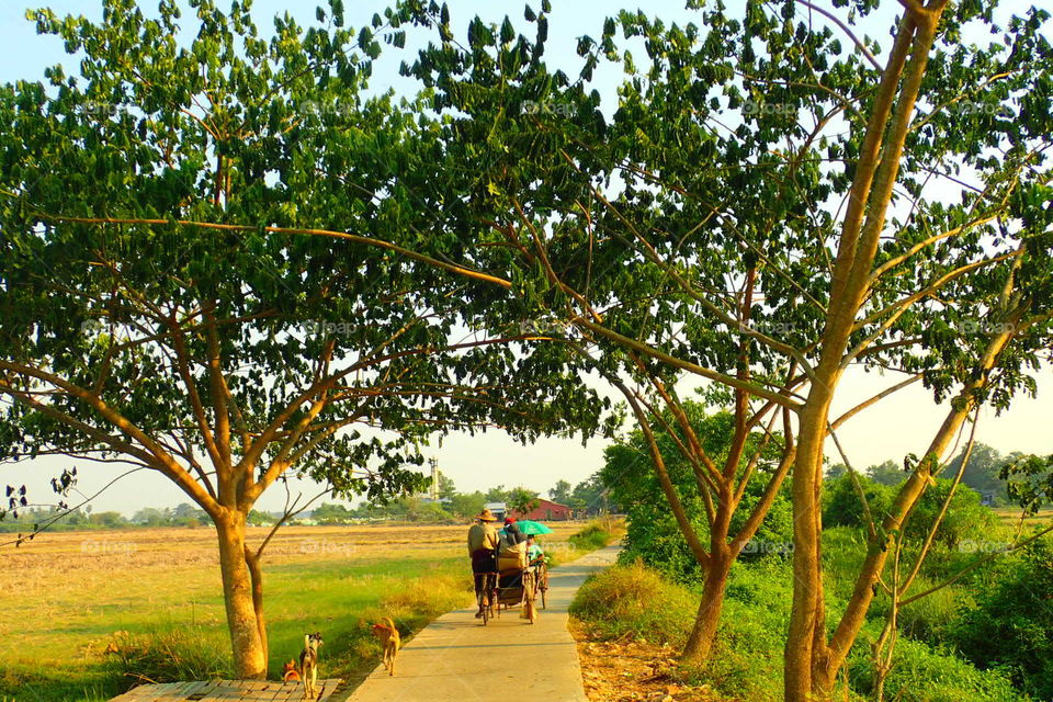 On the road in Myanmar