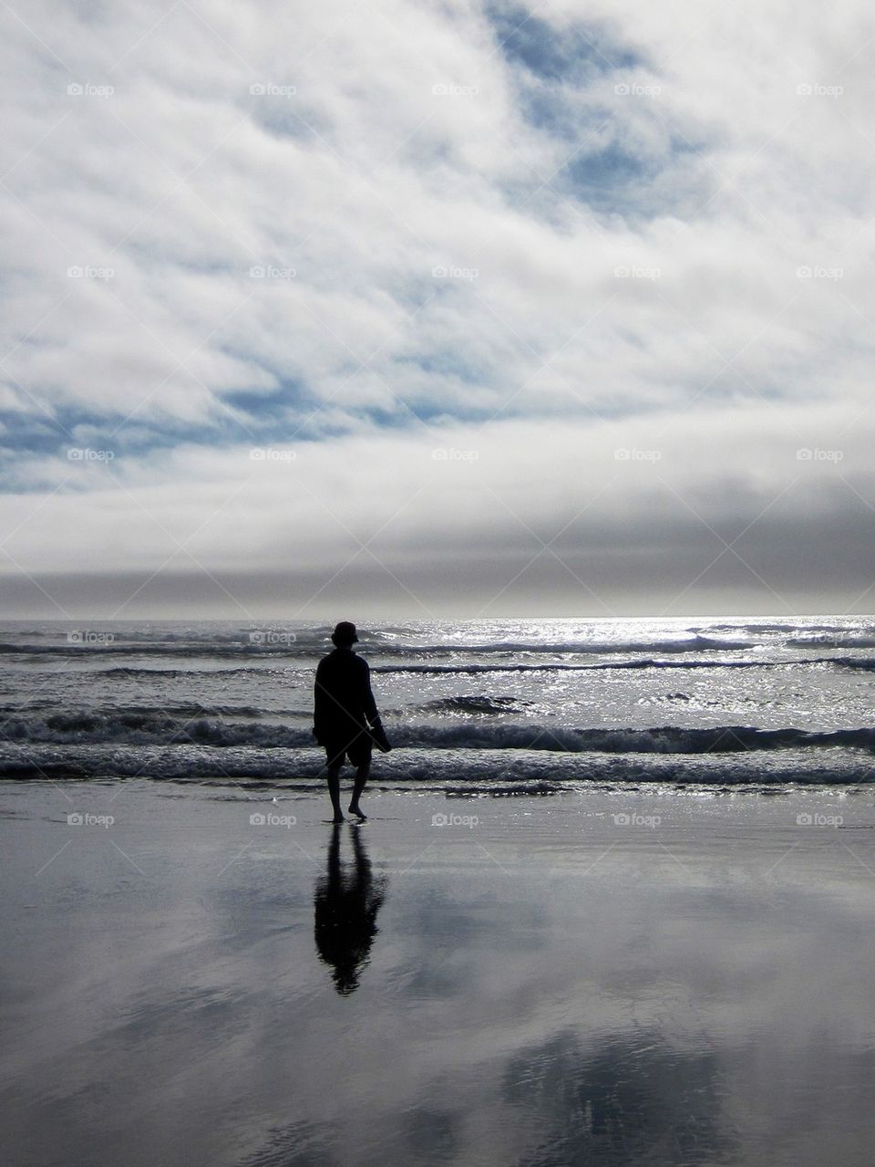 Silhouette at beach