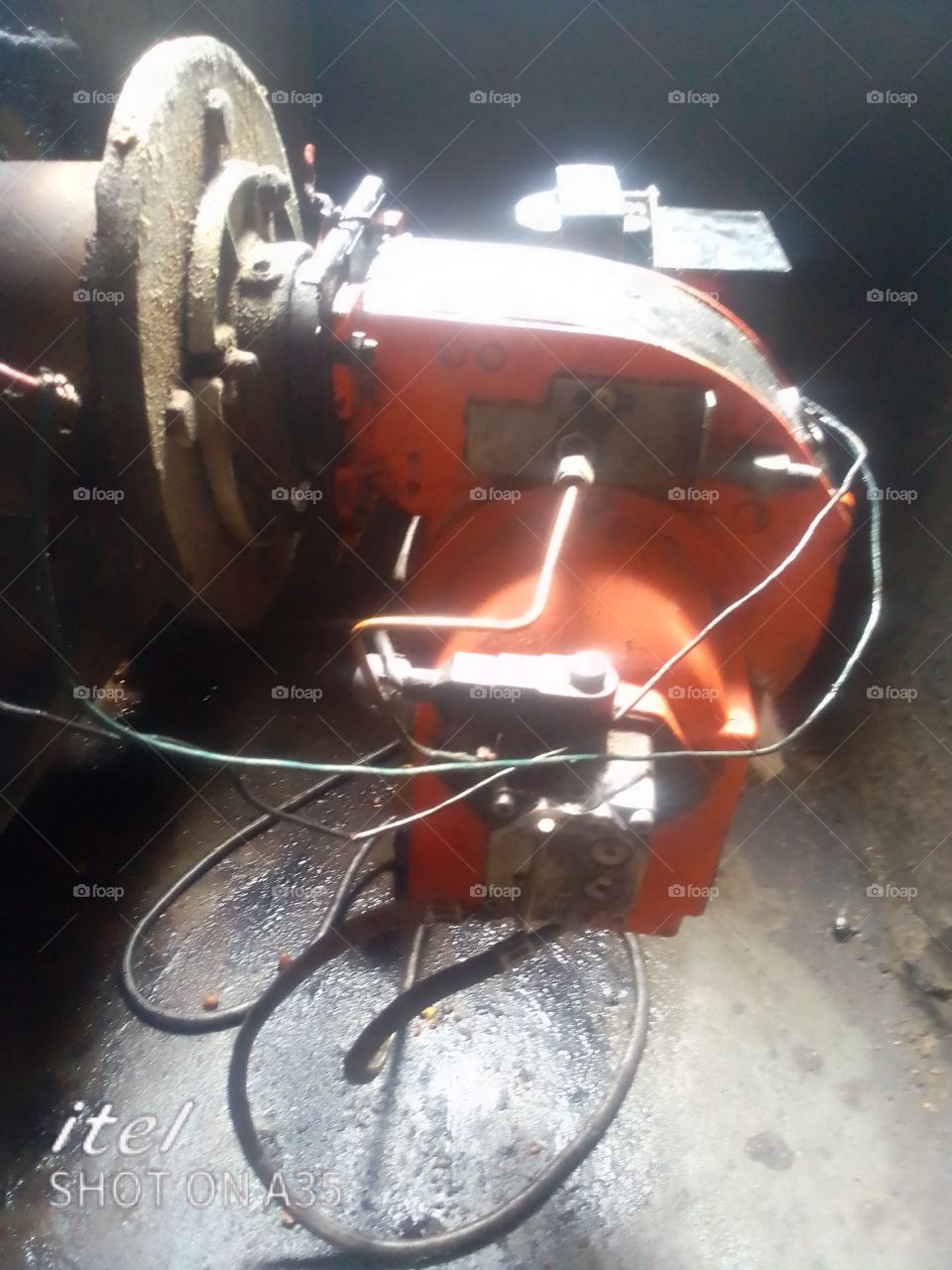 fire burner fixed to the fryer