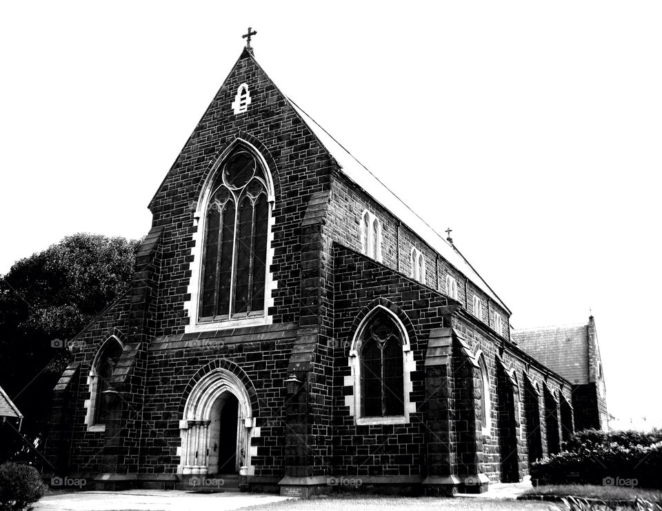 white glass black church by kshapley