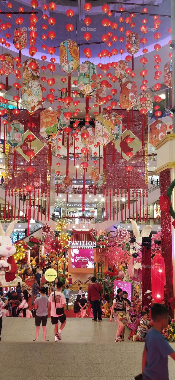 Chinese new year decoration in pavillion shopping mall, Kuala Lumpur, Malaysia