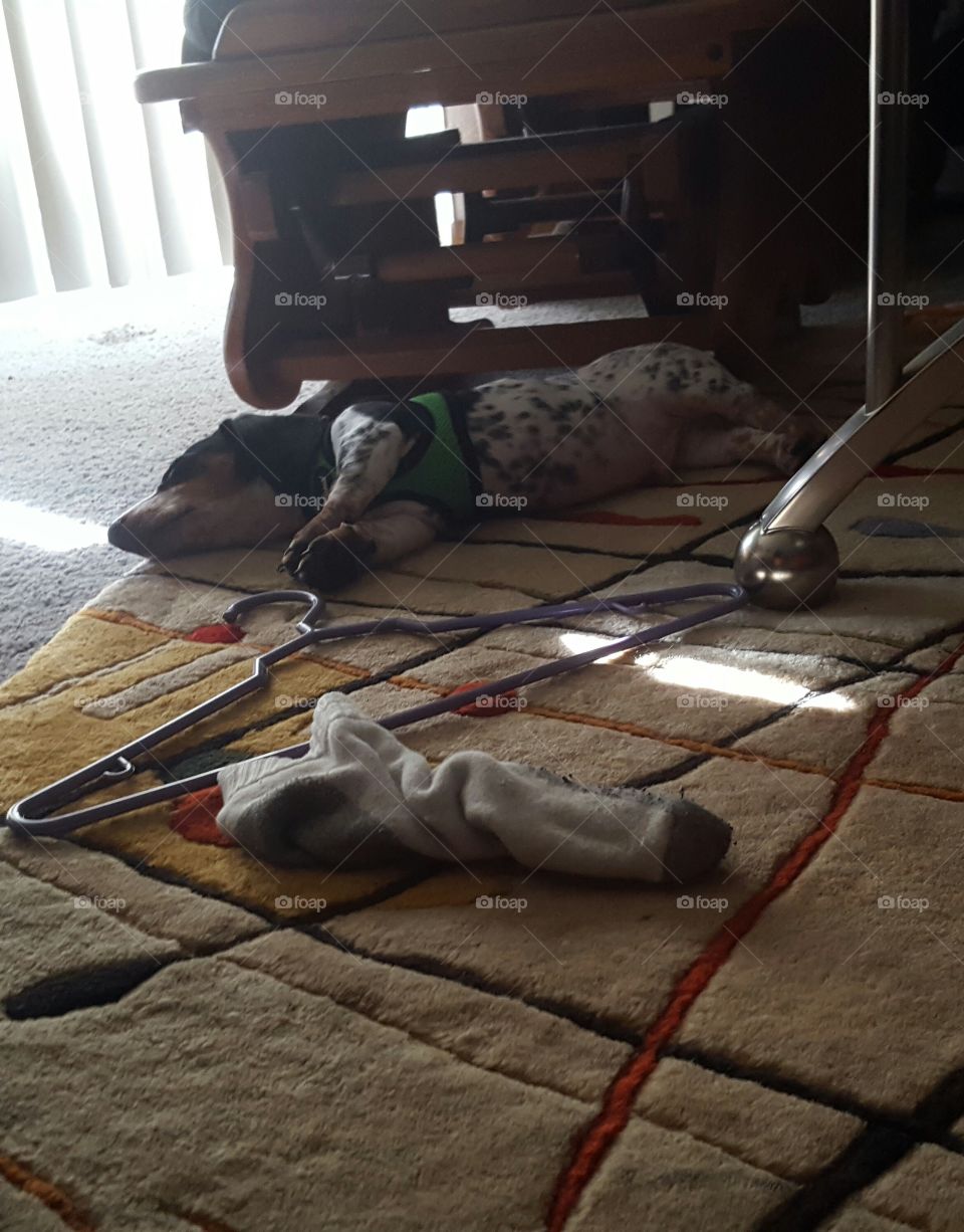 from helping with laundry