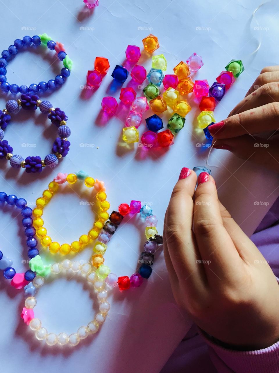 Making accessories is her hobby