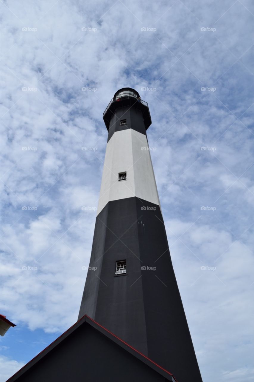 Historic lighthouse on Tybee Island in Savannah Georgia.