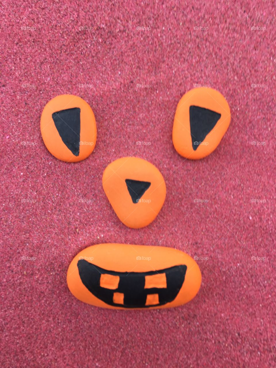 Stones composition of an halloween mask