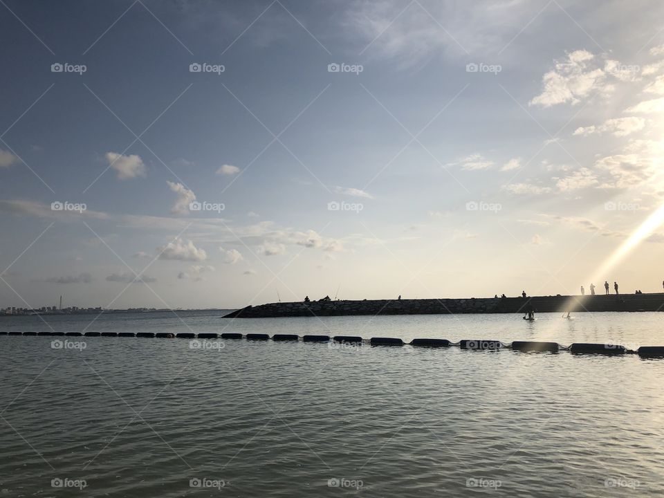 Water, No Person, River, Sunset, Travel