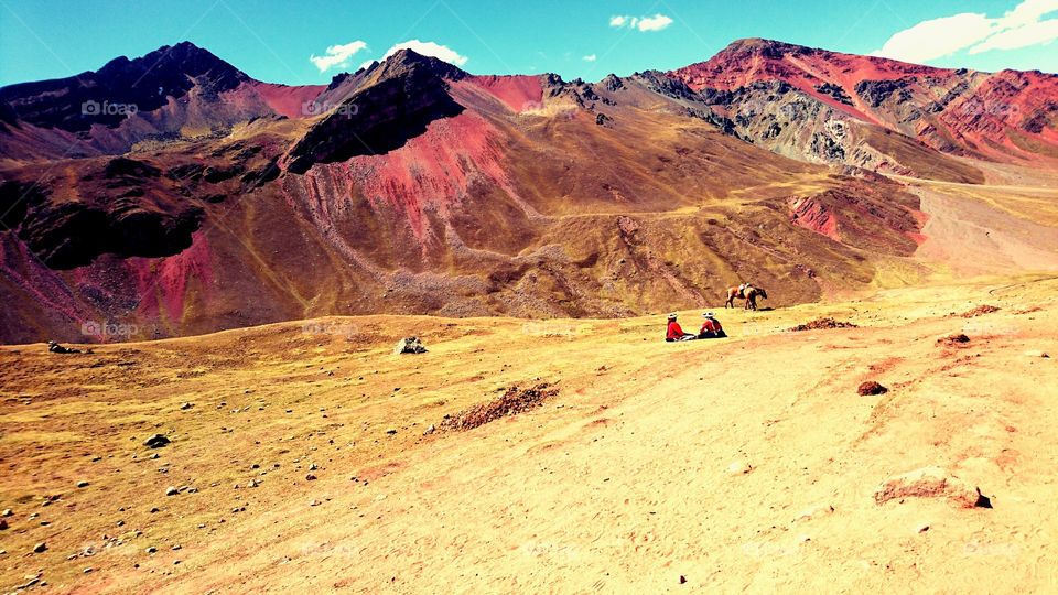 Colours of the rainbow mountain