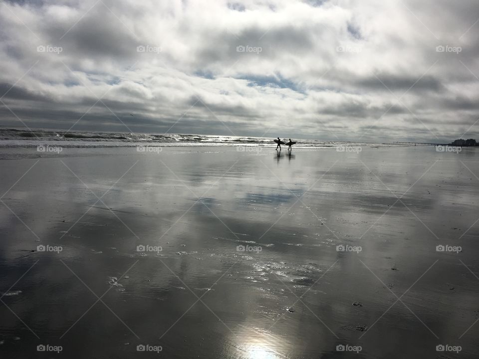Water, Beach, Sunset, Sea, Ocean