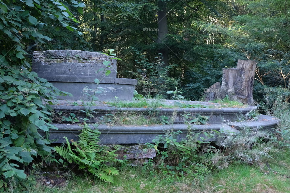 Old structure in a park in Antwerp