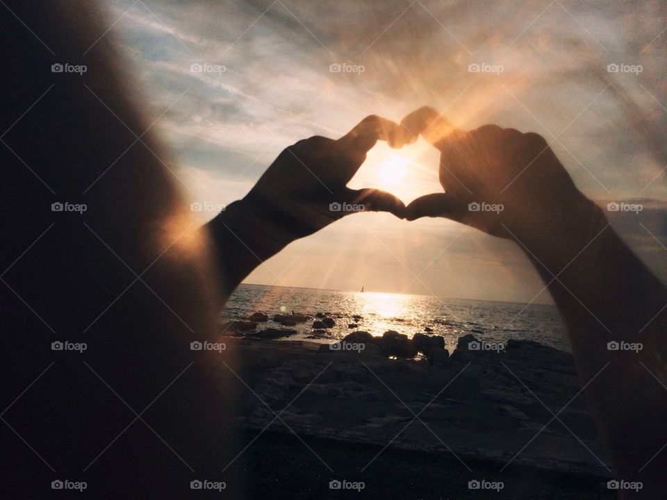 Sun flares with heart