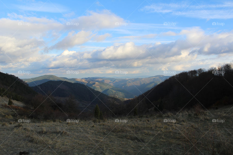 Landscape of Tara mountains, Serbia.