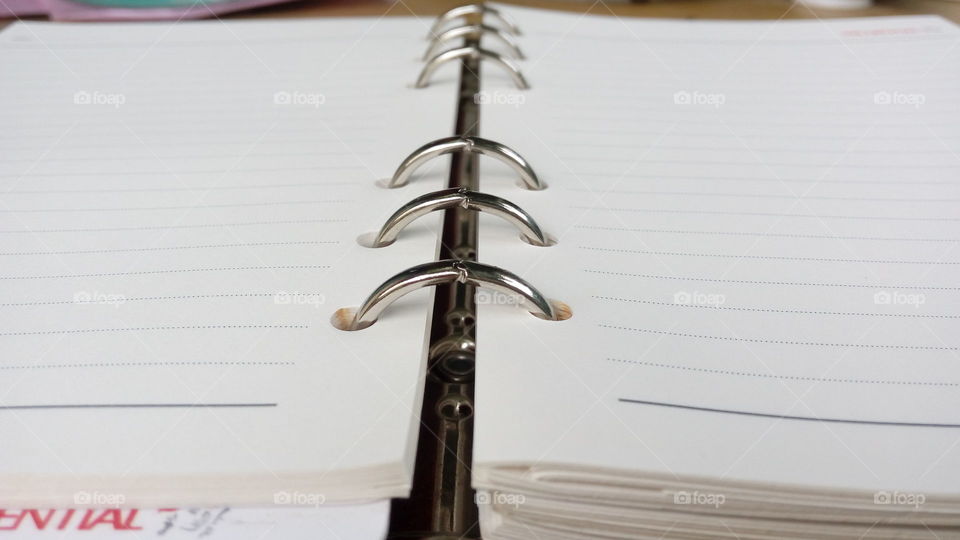notebook. notebook spring, blank page