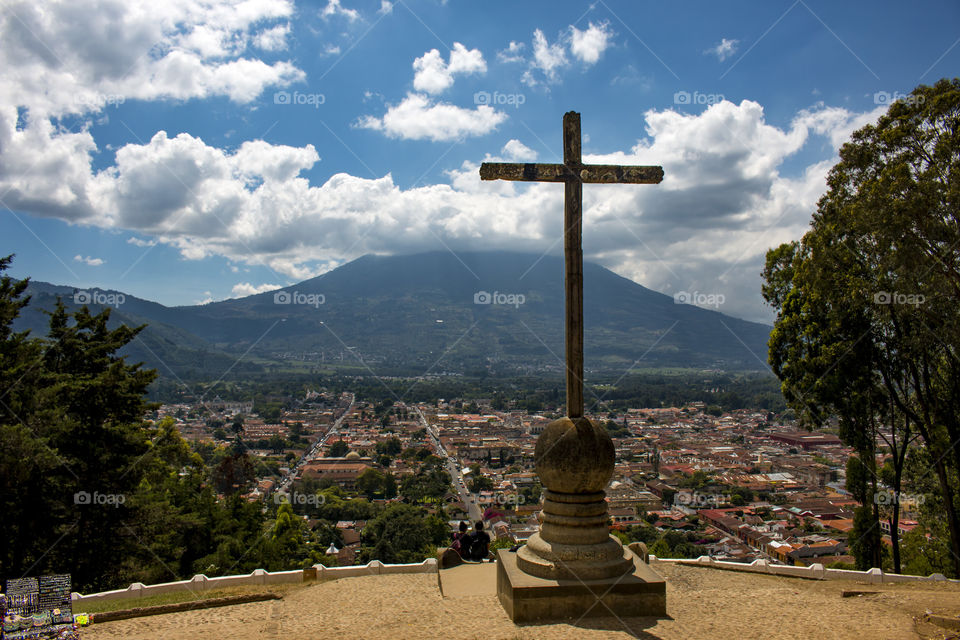 Views of Antigua from Cerro de la Cruz