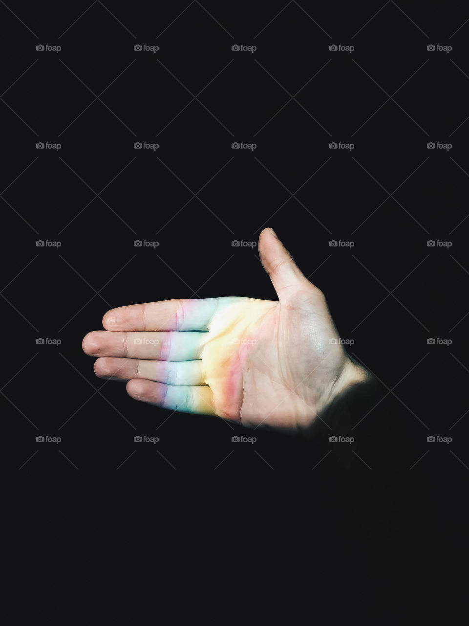 Rainbow . A rainbow in my hand