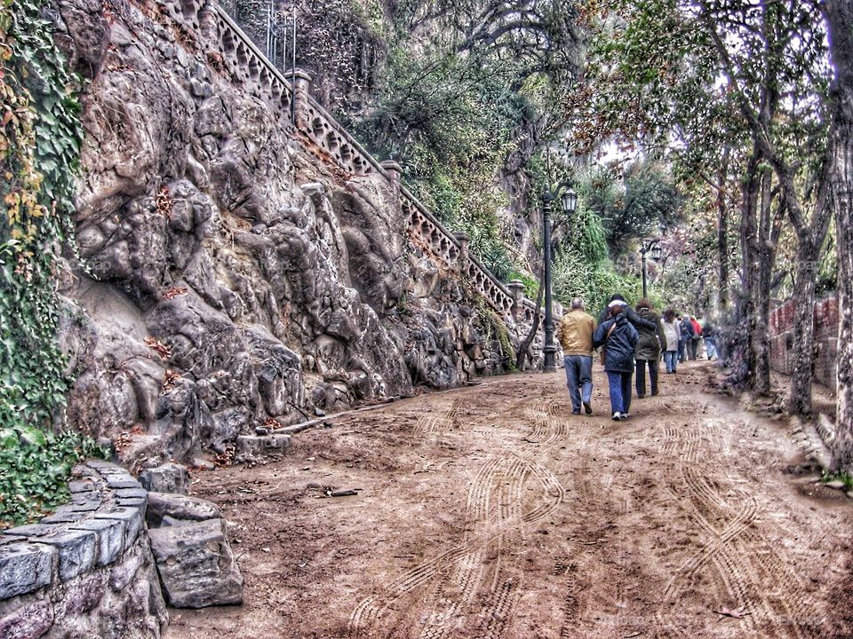 People Enjoying a Nature Walk. Castillo Hidalgo