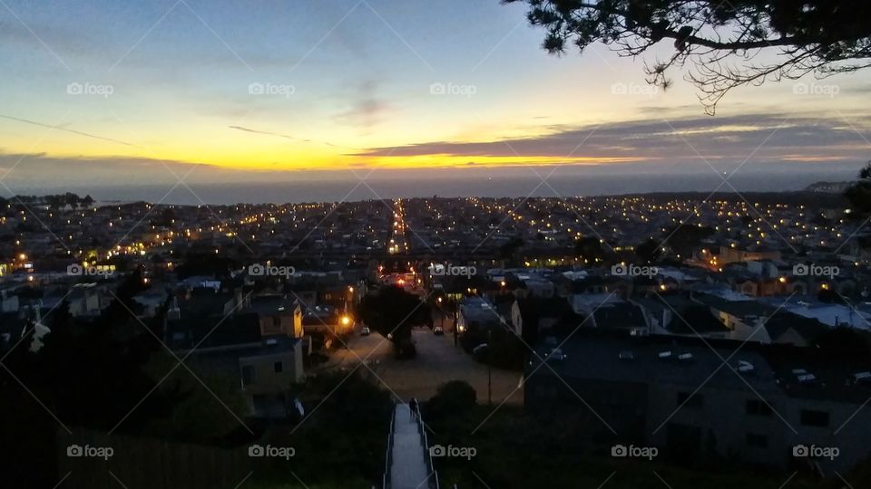 view off top a hill