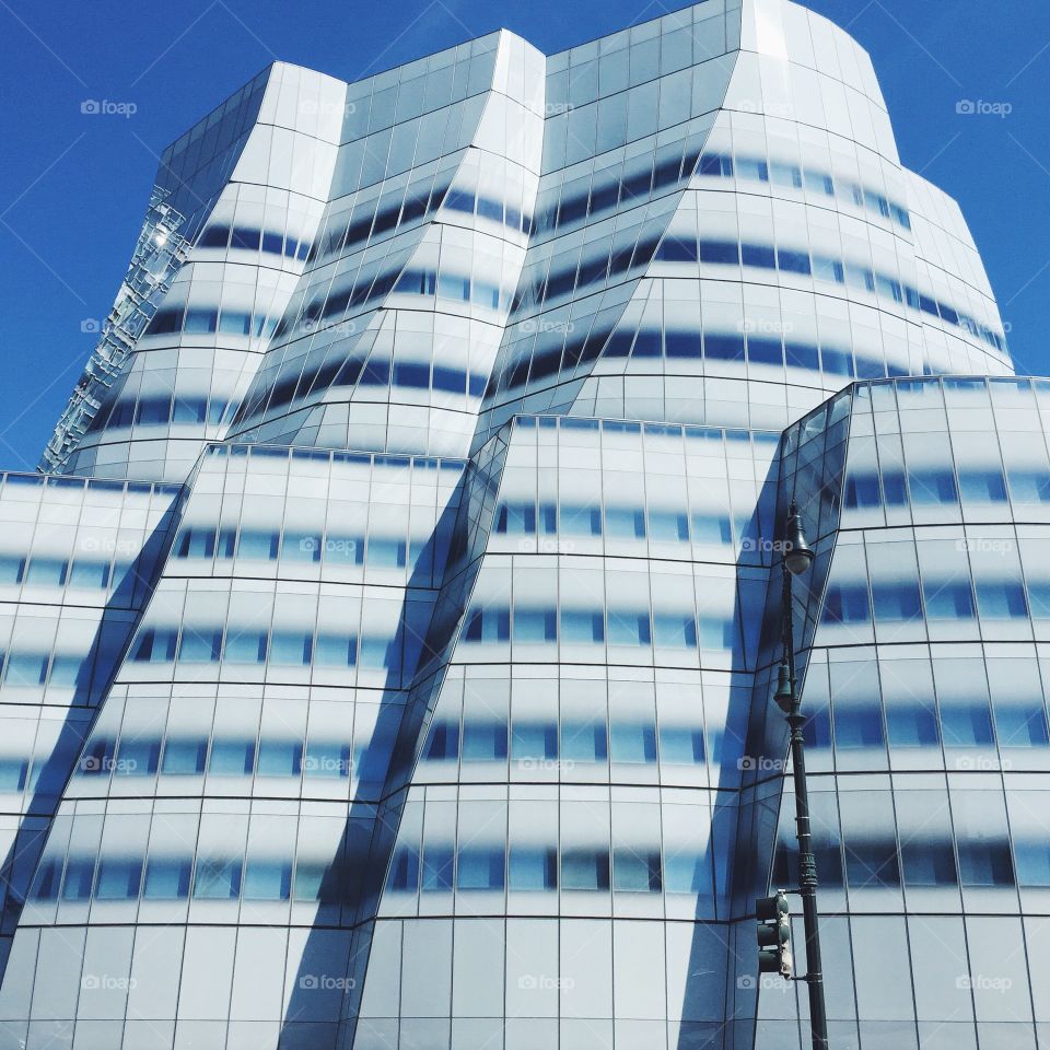 Frank Gehry's IAC Building. Iconic Gehry Architecture on the west side 