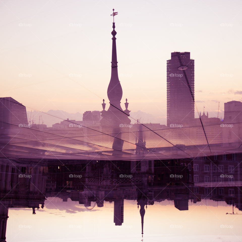 An interesting double exposure of London street patterns.