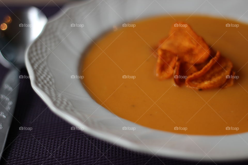 Sweet potato and ginger soup 