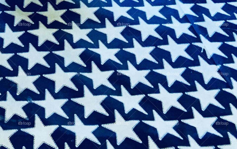 White stars on blue