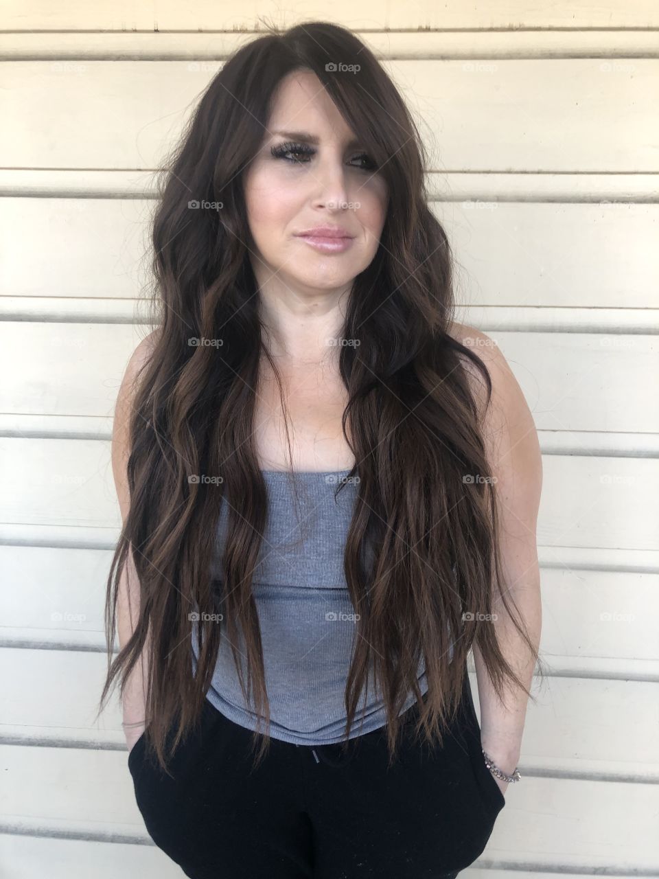 Woman with long hair 