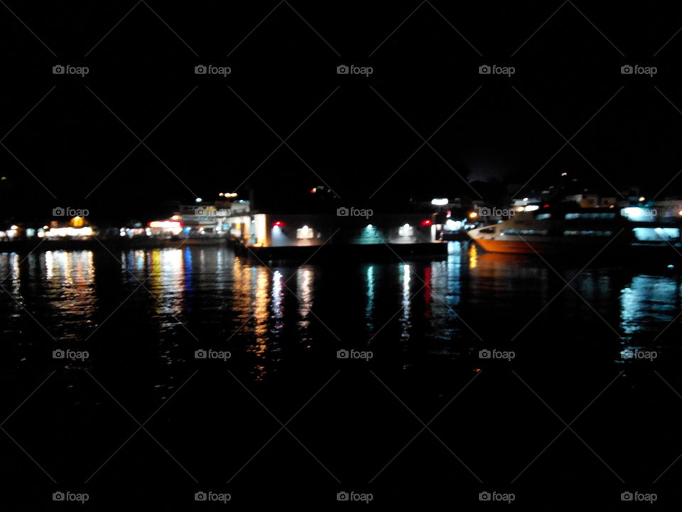 harbour at night lights