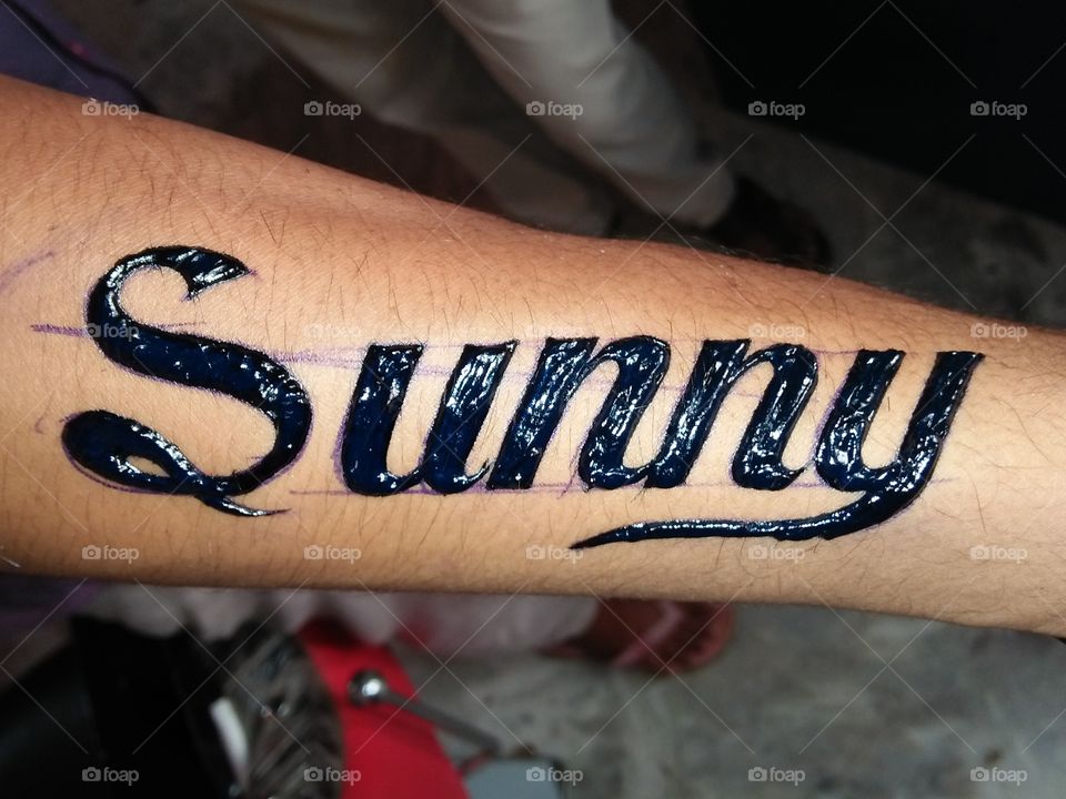sunny name tattoo