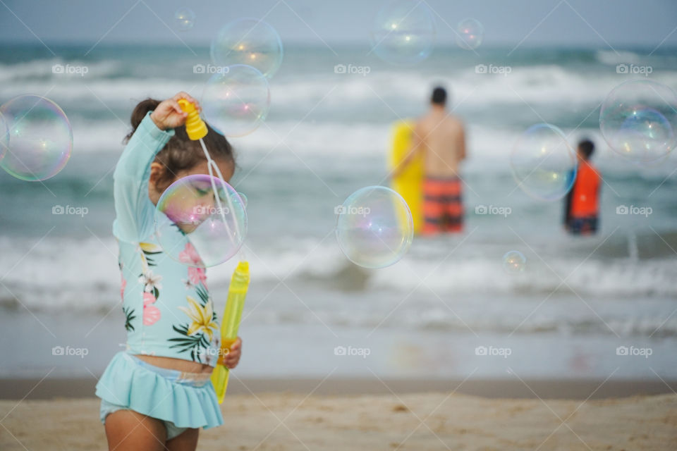 Bubbles on the beach