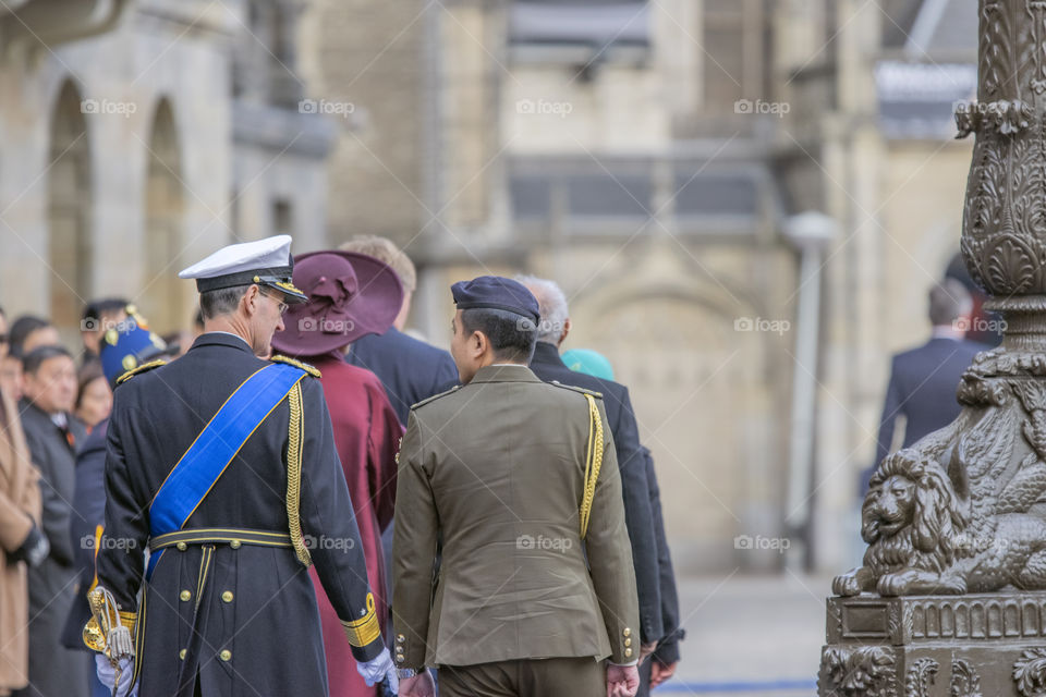 Halimah Yacob And Mohamed Abdullah Alhabshee And Entourage At The Dam Square Amsterdam The Netherlands 21-11-2018