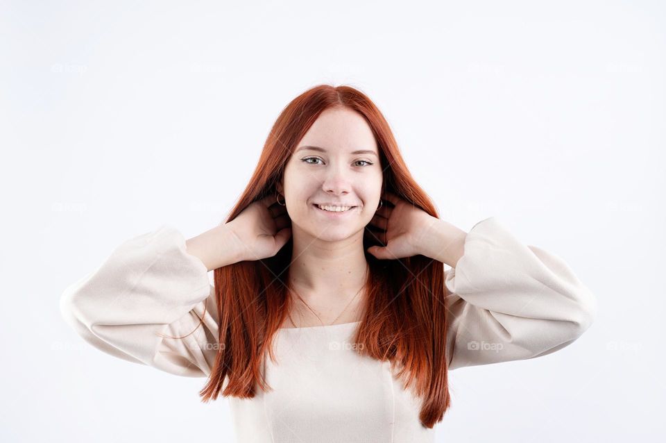 woman with beautiful hair