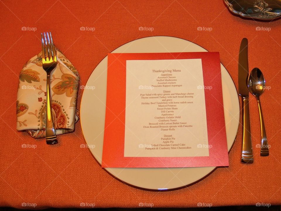 Thanksgiving table setting 