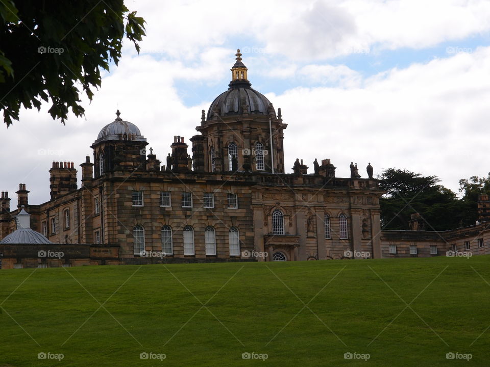 The beautifully landscaped grounds at Castle Howard near York England on a summer day